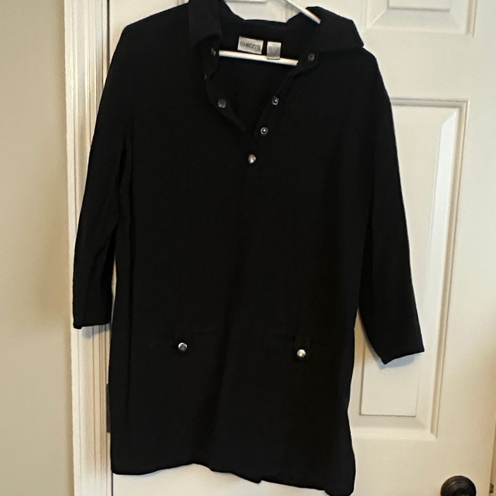 Chico's Black Tunic Top